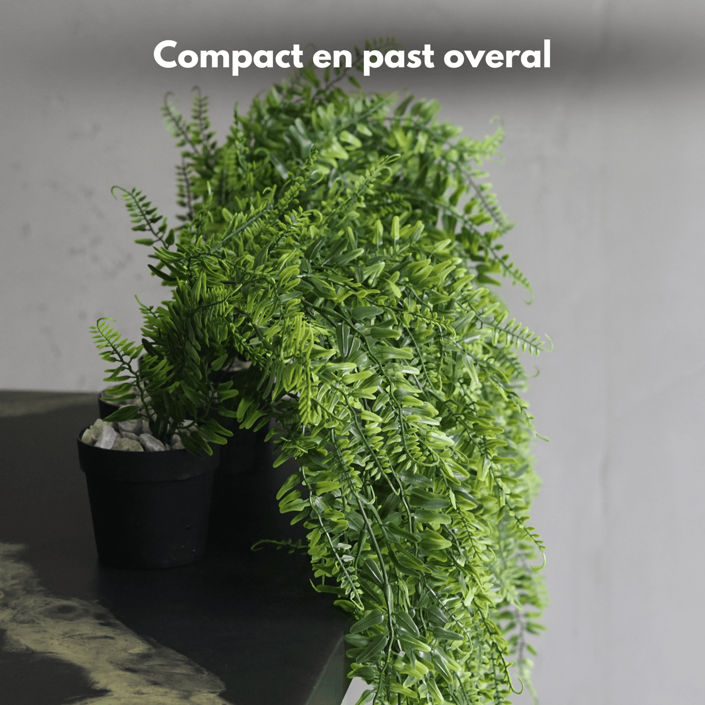Kunsthangplanten 4 stuks – 65 cm lang – Inclusief pot - Zaltino