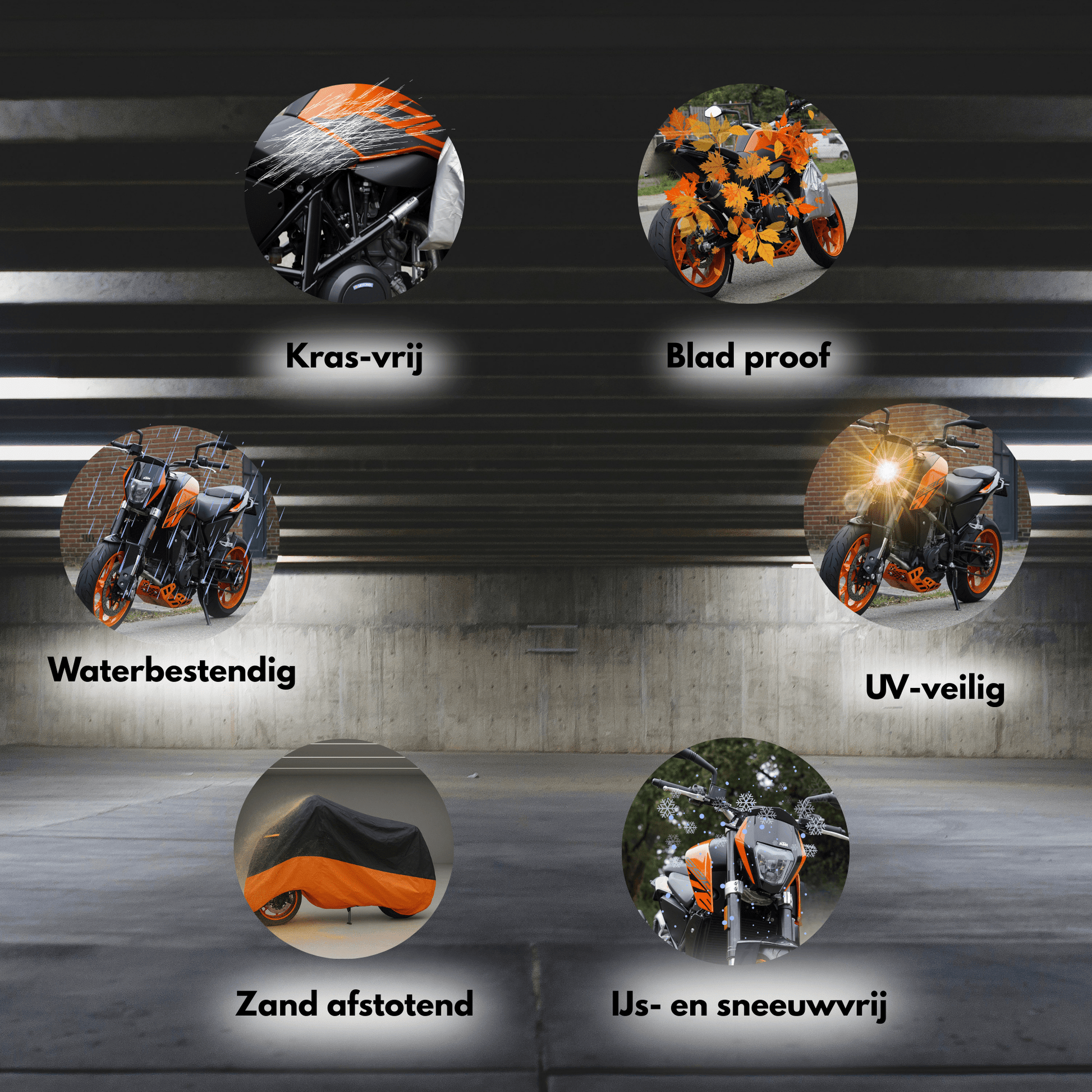 Motorhoes voor Buiten – 265x105x125 cm - Zaltino